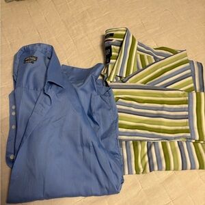 GAP Men's Striped Blue and Green Shirt and Kenneth Cole Bundel